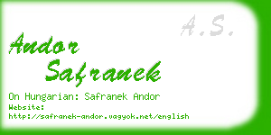 andor safranek business card
